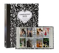 QiuchenYH Raccoglitore formato A5, album con 25 pagine interne da 8,5 cm, custodie per album fotografico Kpop, porta fotocard per raccogliere libri per foto, immagini, carte, colore: nero