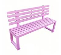 QIUCHIREMAI Panchina Da Giardino Del Parco 2-5 Posti In Lengo Di Pino Panchina Da Balcone Legno Struttura Di Metallo Per Portici Patio Giardini Prati Pink 59.05 * 15.74 * 33.46