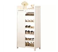 QIUCHIREMAI Scarpiera Pieghevole Alta E Stretta Verticale Scaffale Organizer Per Pantofole Mobile Ingresso Per Ripostiglio - Salvaspazio E Senza Montaggio White 5-Tier(90 * 24 * 60)
