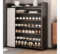 QIUCHIREMAI Scarpiera Pieghevole Alta E Stretta Verticale Scaffale Organizer Per Pantofole Mobile Ingresso Per Ripostiglio - Salvaspazio E Senza Montaggio Black 5-Tier(70 * 24 * 60)