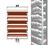 QIUCHIREMAI Scarpiera Salvaspazio Slim,Zapatero Giratorio Armadio Organizer Scarpe,Scarpiera Ingresso Moderna Metallo Per l'ingresso,l'armadio,Facile Montaggio Orange 7-layer