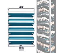 QIUCHIREMAI Scarpiera Salvaspazio Slim,Zapatero Giratorio Armadio Organizer Scarpe,Scarpiera Ingresso Moderna Metallo Per l'ingresso,l'armadio,Facile Montaggio Blue 4-layer