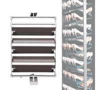 QIUCHIREMAI Scarpiera Salvaspazio Slim,Zapatero Giratorio Armadio Organizer Scarpe,Scarpiera Ingresso Moderna Metallo Per l'ingresso,l'armadio,Facile Montaggio Gray 9-layer