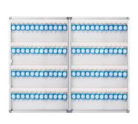 QIUFANGY Armadietto portachiavi da parete con gancio for serratura a chiave ed etichetta, organizer for chiavi con contenitore sicuro for comunità immobiliari e concessionarie auto(96pcs)