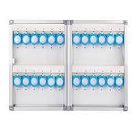 QIUFANGY Armadietto portachiavi da parete con gancio for serratura a chiave ed etichetta, organizer for chiavi con contenitore sicuro for comunità immobiliari e concessionarie auto(24pcs)