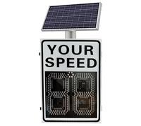 QIUFANGY Segnale Solare for Limite di velocità, Display Radar a LED in Alluminio antiruggine for avviso eccesso, Resistente alle intemperie(White,60 * 90cm)