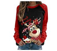 QIUhhpuy Pullover Noel Donna Ugly Maglione Noel Rigolo Donna Inverno Drole Maglione di Natale Donne,Maglione Noel Moche,Maglione Noel Famiglia Assortiti,Maglione Noel Famiglia Noel Felpa Inverno Caldo