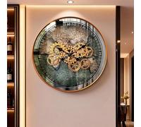 QIUHTR Orologio da Parete Vintage con Ingranaggi in Movimento,Stile Steampunk,Numeri Arabi,Grande Orologio Industriale,Silenzioso Senza Ticchettio,per Arredamento Soggiorno e Cucina