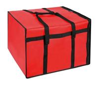 QIULKU Borsa per Alimenti Caldi per Pizza Borsa termica for la consegna della pizza for alimenti for spesa isolata for for nera e rossa impermeabile(real red,50x50x35.5CM)