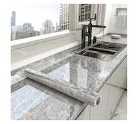 QIULKU Pellicole Alta Temperatura,Carta da Parati Effetto 40cm Marmo Cucina Pellicola Antiolio Stufa Impermeabile Carta da Parati Autoadesiva Ripiano Mobile Piastrelle Adesivi da Parete(9,40cmX10m)