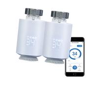 Qiumi Smart Zigbee Termostato Radiatore Valv,eTRV,Mobile Contrl By Smart Life App,Funziona con Alexa Google Home