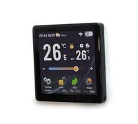 Qiumi Termostato intelligente con touchscreen HD da 4 pollici, display IPS in vetro temperato, controllo vocale (Alexa/Google Home), programma programmabile per 7 giorni, controllo ventola e HVAC