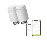Qiumi Valvola termostatica radiatore con attuatore Wifi | Programmabile, supporta Alexa e Google Home, nessun gateway, con connessione Wifi diretta