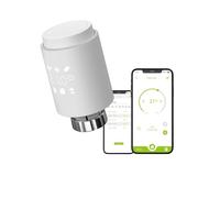 Qiumi Valvola termostatica radiatore con attuatore Wifi | Programmabile, supporta Alexa e Google Home, nessun gateway, con connessione Wifi diretta