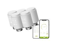 Qiumi Valvola termostatica radiatore con attuatore Wifi | Programmabile, supporta Alexa e Google Home, nessun gateway, con connessione Wifi diretta