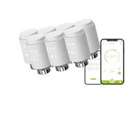 Qiumi Valvola termostatica radiatore con attuatore Wifi | Programmabile, supporta Alexa e Google Home, nessun gateway, con connessione Wifi diretta