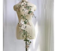 QIUMING 1 Pezzo Grande Fiore Ricamo Patch per Riparazione Vestiti Appliques