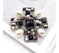 QIUMING 2 Pezzi Spilla Grande Perla Gioielli Spille Spilla per Donne Maglione Vestito