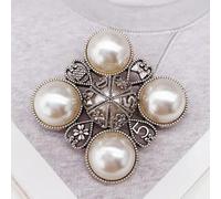 QIUMING 2 Pezzi Spilla Grande Perla Gioielli Spille Spilla per Donne Maglione Vestito