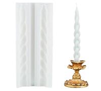 QIUMING 3D a spirale per candele in silicone Silicone Candle Mould Candle Mould Torcere lo stampo per candele Facile da smontare Per Candele Fai Da Te cena a lume di candela(trecce torciate)