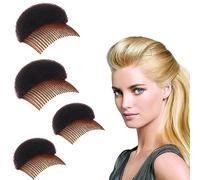 QIUMING 4 pezzi Inserti a Spugna con Pettine aumentare lo styling accessori per acconciatura Invisible Fluffy Hair Clip Cuscinetti Invisibili Per Capelli per Le Donne Ragazze acconciature (A)