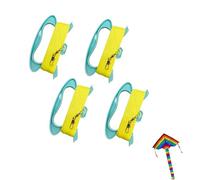 QIUMING 4 pezzi Linea di Aquiloni con 100m Linea linea per aquiloni volanti Cavo per Aquilone Filo Avvolgitore Filo di Aquilone per Attività all'aperto de Famiglie e Squadre (Verde)