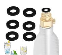 QIUMING 6 pezzi guarnizione ad anello di tenuta CO2 Bottle guarnizioni di ricambio per cilindri C02 per Sodastream CO2 bottiglia Casa ugello riparazione Ugello Accessori di Riparazione (nero)