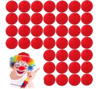 QIUMING 60 Pezzi Nasi Rosso di Spugna Naso da clown di schiuma Pagliaccio nose Naso da clown per Naso Cosplay per Halloween Natale Comico festa di compleanno o feste a tema (1#)