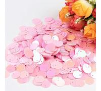 QIUMING Paillette Paillettes 10mm 15mm 20mm 25mm Grande Piatto Bordo Rotondo Foro Paillettes Sciolti per Carfs Bambini Danza Decorazione Fai da Te Lentejuela 20g