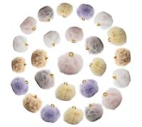 QIUMING pompon colorati 20mm Pom Pom Ornamenti Charms Appeso Fai da Te Pelliccia Coniglio Pompon Mini Pompon Craft pompon per il crafting Per Braccialetto Collane Portachiavi Monili Che Fanno (60)