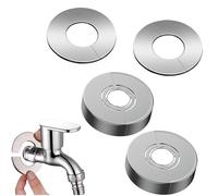 QIUMING rosette di copertura in acciaio inox Ø 42 mm Copritubo Termosifone Rosetta per Termosifone Copri Tubi Split Applicabile Tubo, tubo dell'acqua, radiatore, doccia (argento, Ø 42 mm)