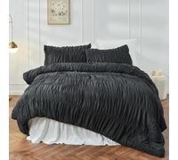 QIUMING Set Copripiumino Bohemian Wrinkle Fluffy per Tutte Le Stagioni, con Copripiumino e Federa, Set Copripiumino Matrimoniale Queen Size