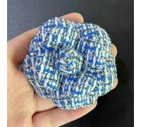 QIUMING Spilla a Forma di Fiore di Camelia da Donna, in Tessuto Floreale Grezzo, Multicolore, Personalizzata, con Fiore sul Petto