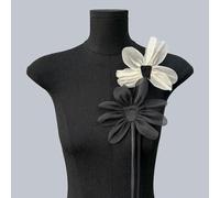 QIUMING Spilla a Forma di Fiore in Tessuto di Stoffa, 2 Pezzi, per Donne, Spille, Spille da Bavero, Gioielli Fatti a Mano, Regali per Feste di Nozze