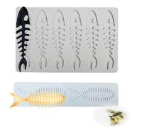 QIUMING stampi Silicone per tuiles Lisca di Pesce Tappetino per Impressione Torta Fondente Stampo Silicone Lace Torta Fondente per Fondente Tappetino in Pizzo di Silicone Fondente (Ossa di Pesce)