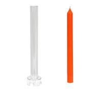 QIUMING Strumenti per Realizzare Candele in Plastica Stampini Per Candele Lunghe in Plastica stampi per candele coniche per la chiesa, Natale, San Valentino, decorazione domestica (27cm, stile 1)