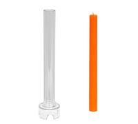 QIUMING Strumenti per Realizzare Candele in Plastica Stampini Per Candele Lunghe in Plastica stampi per candele coniche per la chiesa, Natale, San Valentino, decorazione domestica (bianco,stile 2)