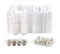 QIUMING trasparenti Contenitore Per Uova Quaglia Uovo di Quaglia Box Uovo di Quaglia Vassoio per Uova di Quail in Plastica Trasparente Portauovo Contenitore Portaoggetti adatto per Uova Fresche