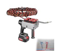 QIUNAOZI Utensile per infilare i Fili, al Litio Senza spazzole, Macchina per infilare Le batterie, velocità di infilatura 40 m/min, Adatto per Il Cablaggio di impianti industriali 1Battery-25000mah