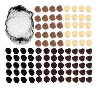 Qiundar Retine per Capelli Chignon Marroni 100 Pezzi Invisibili con Elastico per Infermiere, Ballerini, Hostess di Compagnie Aeree