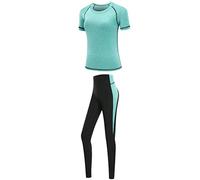 QIUNI Asciugatura Rapida Donne Abbigliamento Sportivo 4PCS Set Fitness Palestra Abbigliamento Yoga Tuta Set Cappotto + Reggiseno + Maglietta + Leggings Allenamento di Corsa