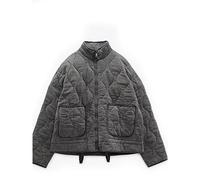QIUNI Cappotto di cotone Donna Moda invernale Pocket Coulisse caldo vintage manica lunga cerniera Capispalla femminile Top Giacca