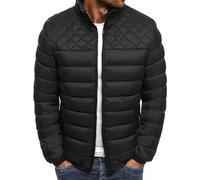 QIUNI Mens Winter Jackets Casual Men's Outwear Coats Packable Lightweight Zipper Jacket Ski Thicker Streetwear Fashion Male Clothes