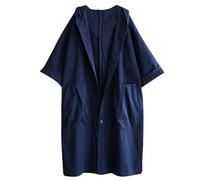 QIUNI Primavera Autunno Trench Cappotto Donna Monopetto Mid-Long Donne Trench Cappotto Khaki Giacca a Vento Tasca Femmina