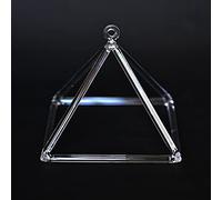QIUNUOTAN Piramide di Cristallo for Canto, for La Meditazione Curativa, L'equilibrio dei Chakra del Corpo, La Regolazione dello Stato Emotivo, con Custodia for Il Trasporto, Percussione della(8 inch)
