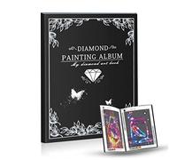 QIUQI 5D Diamond Painting Album, A3 Diamond Picture Storage Folder, Libro d'Arte di Pittura di Diamanti,Accessori per la Pittura a Diamante(30Page,Nero)