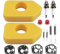Qiuwanzia 698369 694394 Guarnizione diaframma carburatore Filtro Aria Candela di accensione Bulbo di adescamento per Briggs Stratton 3,5-4,5 HP Classic Sprint Quattro Engine 500 550 450 Series