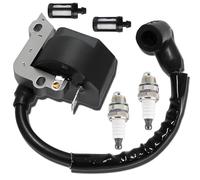 Qiuwanzia Bobina di accensione FS38 FS55 per STIHL FS45 FS55R HS45 FS46 FC55 HL45 KM55 KM55C HL45 HS45 Decespugliatore Tagliasiepi 4140 400 1307, 4140 400 1300 con candela BPMR7A