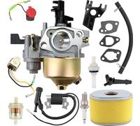Qiuwanzia GX160 GX200 Carburatore Compatibile con Motore Honda GX200 GX168 GX160 GX140 GX120 5HP 5.5HP 6.5HP, con Kit di Messa a punto del Filtro dell'Aria 17210-ZE1-517