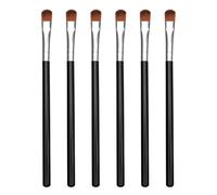 Qiuyan 6 pennelli da trucco per ombretto, con setole sintetiche morbide, piatte e arrotondate, per correttore, ombretto, rossetto